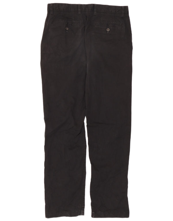 Calça chino reta masculina John Lewis W32 L29 algodão preto