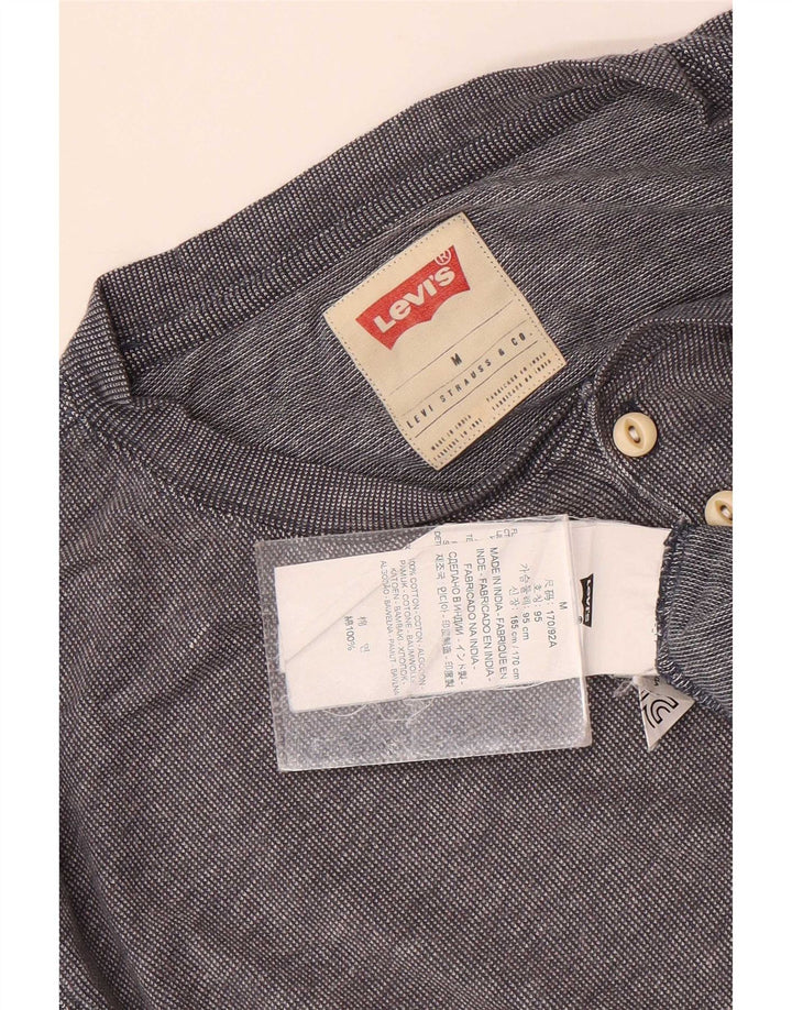 Top masculino Levi's manga comprida cinza médio algodão