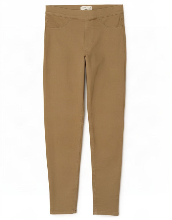 Marks & Spencer Womens Crop Jegging Jeans UK 10 Small W27 L25 Beige Cotton