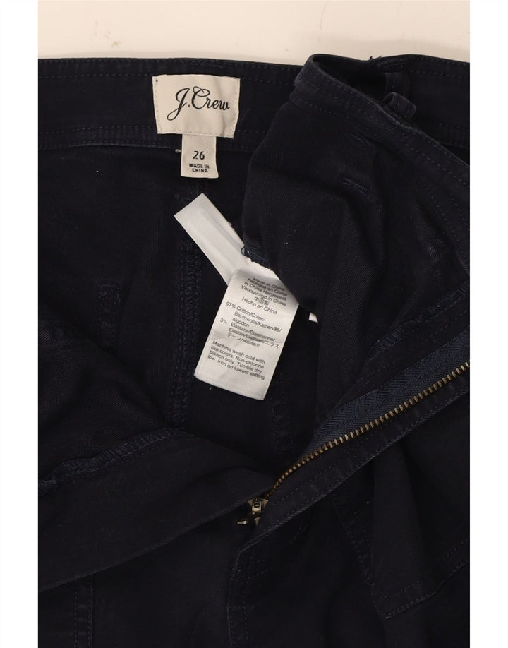 J. CREW Womens Slim Cargo Cropped Trousers W26 L25 Navy Blue Cotton Vintage J. Crew and Second-Hand J. Crew from Messina Hembry 