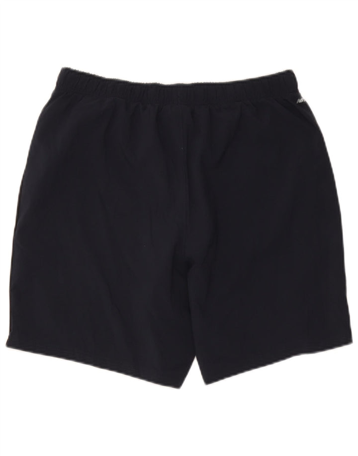 Shorts esportivos masculinos New Balance médio azul marinho