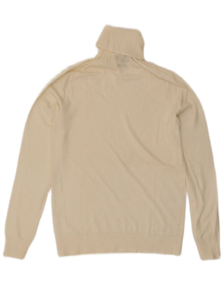 Suéter feminino Massimo Dutti com gola redonda UK 12 médio off white