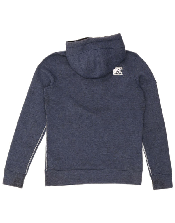 Suéter Superdry masculino com capuz gráfico pequeno azul marinho poliéster