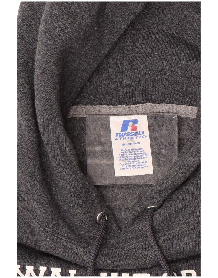 RUSSELL ATLÉTICO masculino Wildcats gráfico moletom com capuz pequeno algodão cinza