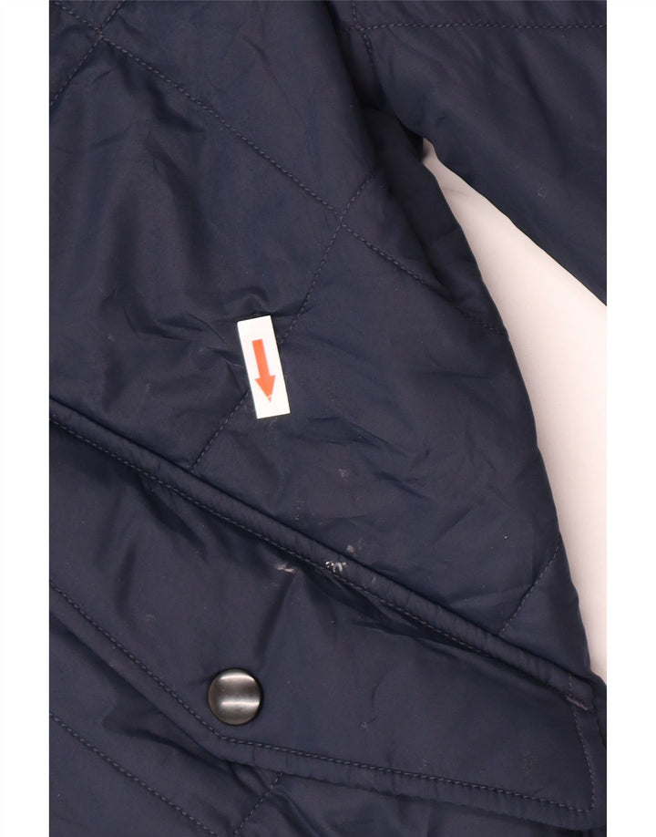Jaqueta acolchoada masculina Marks & Spencer UK 38 poliéster azul marinho médio