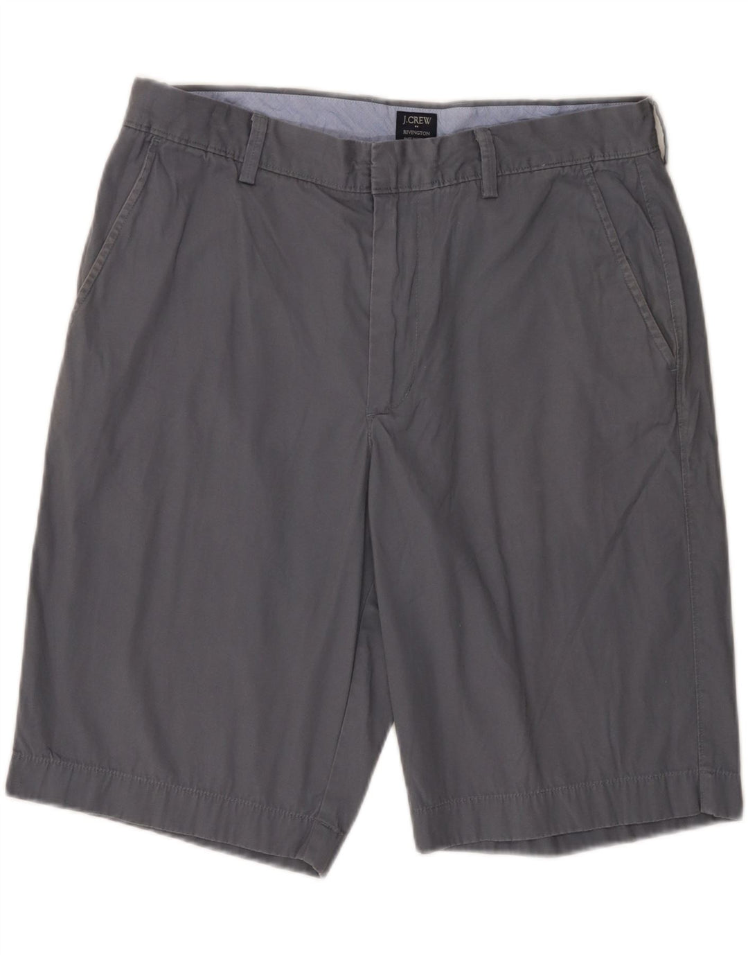 J. CREW Mens Rivington Chino Shorts W36 Grande Algodão Cinza