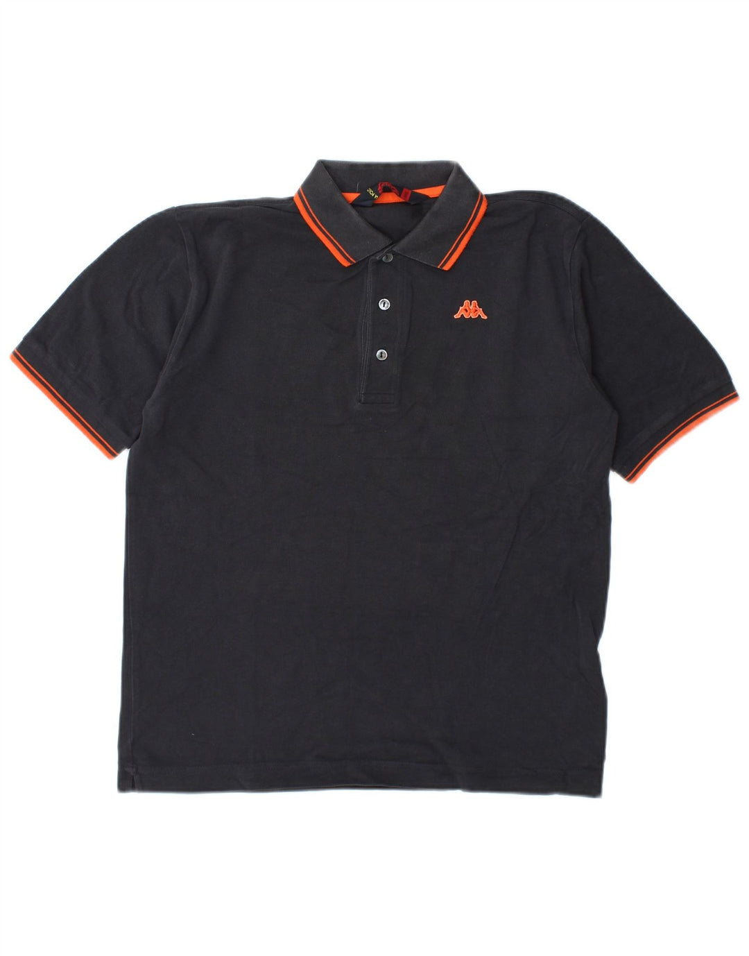 Camisa polo masculina Kappa pequena listrada cinza algodão