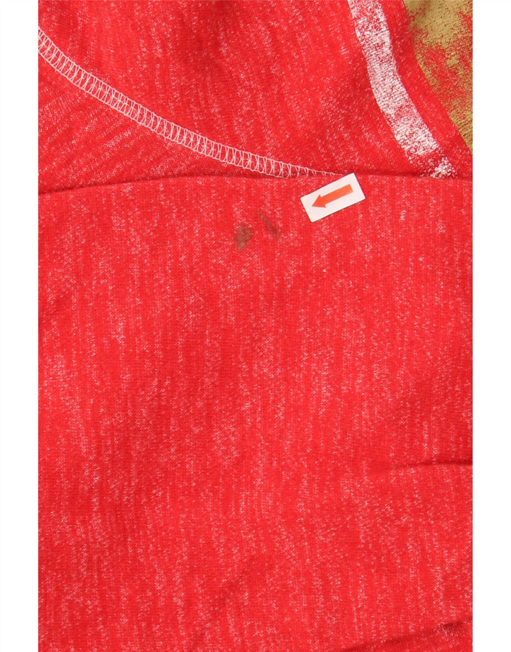 MAJESTIC Mens Graphic Zip Hoodie Sweater 2XL Red Cotton Vintage Majestic and Second-Hand Majestic from Messina Hembry 