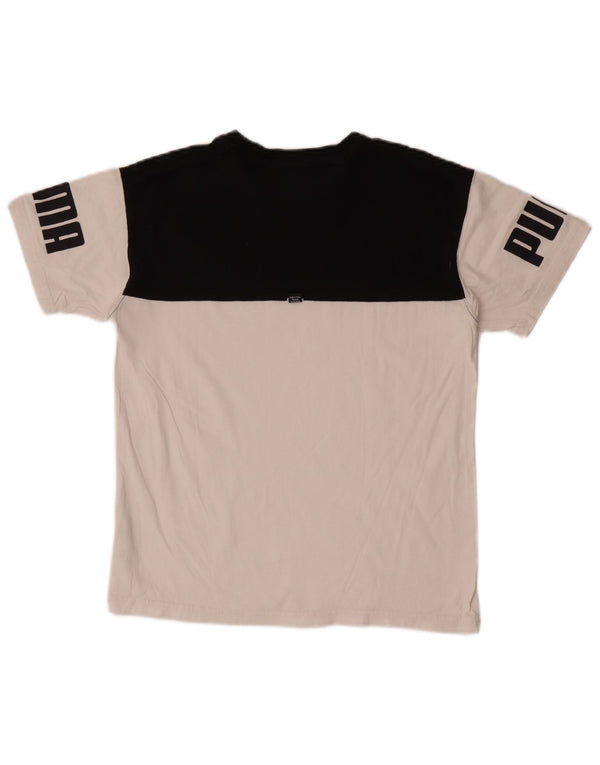 Camiseta Puma Boys Graphic Top 13-14 Anos Branco Colorblock Algodão