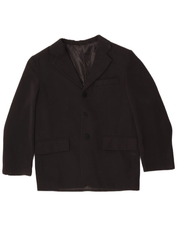Jaqueta blazer vintage masculina com 3 botões 11-12 anos preta