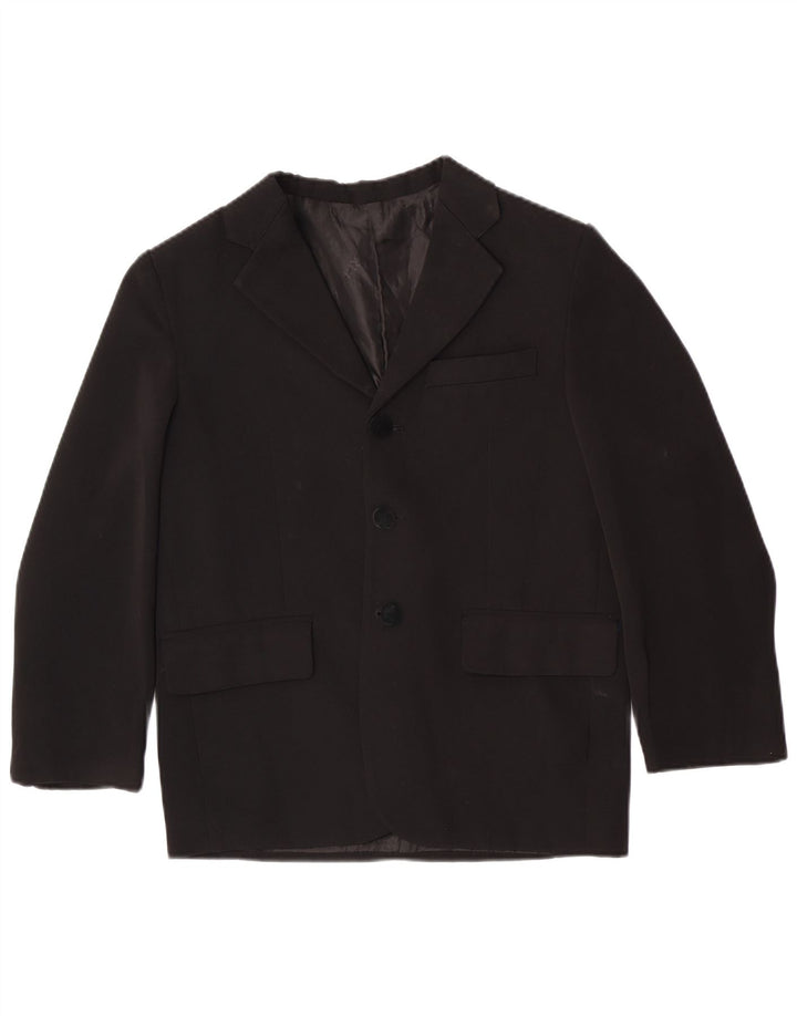 Jaqueta blazer vintage masculina com 3 botões 11-12 anos preta