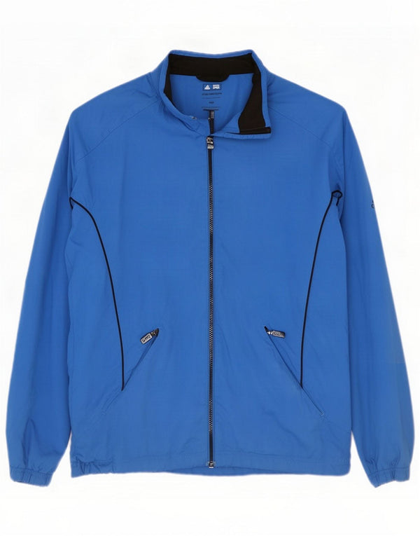 Adidas Mens Clima Proof Tracksuit Top Jacket Poliéster azul médio