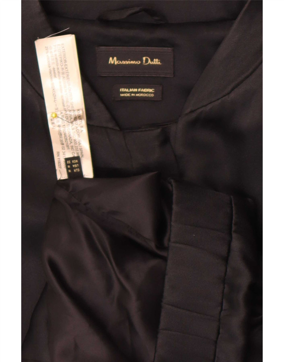 Jaqueta bomber feminina Massimo Dutti UK 38 acetato preto médio