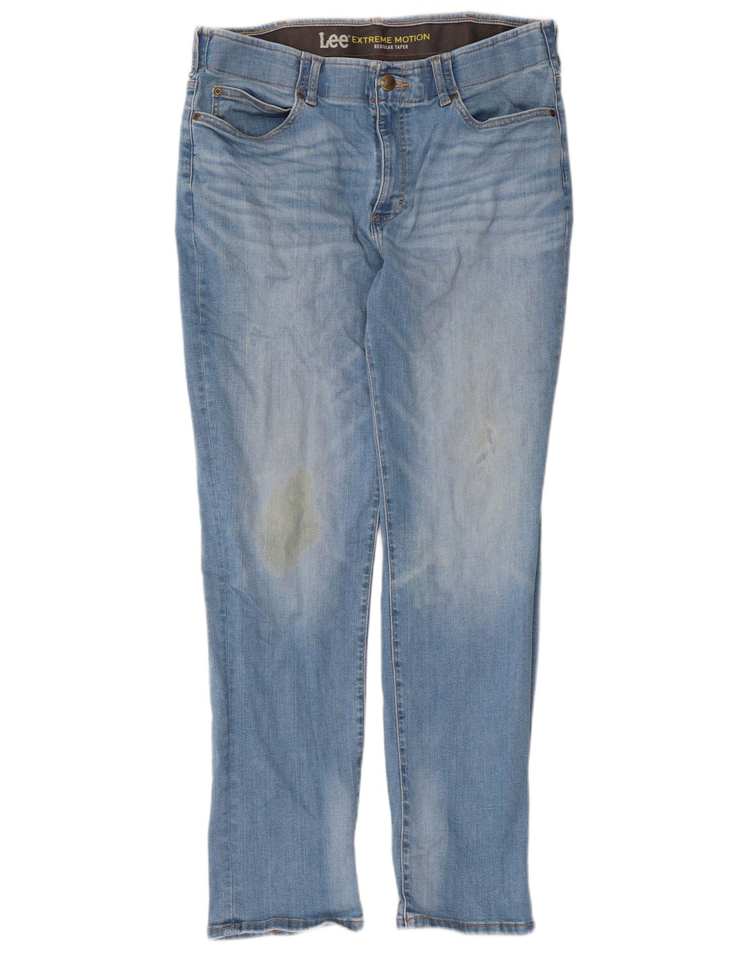 Lee Mens Extreme Motion Regular Tapered Jeans W36 L32 Azul Algodão