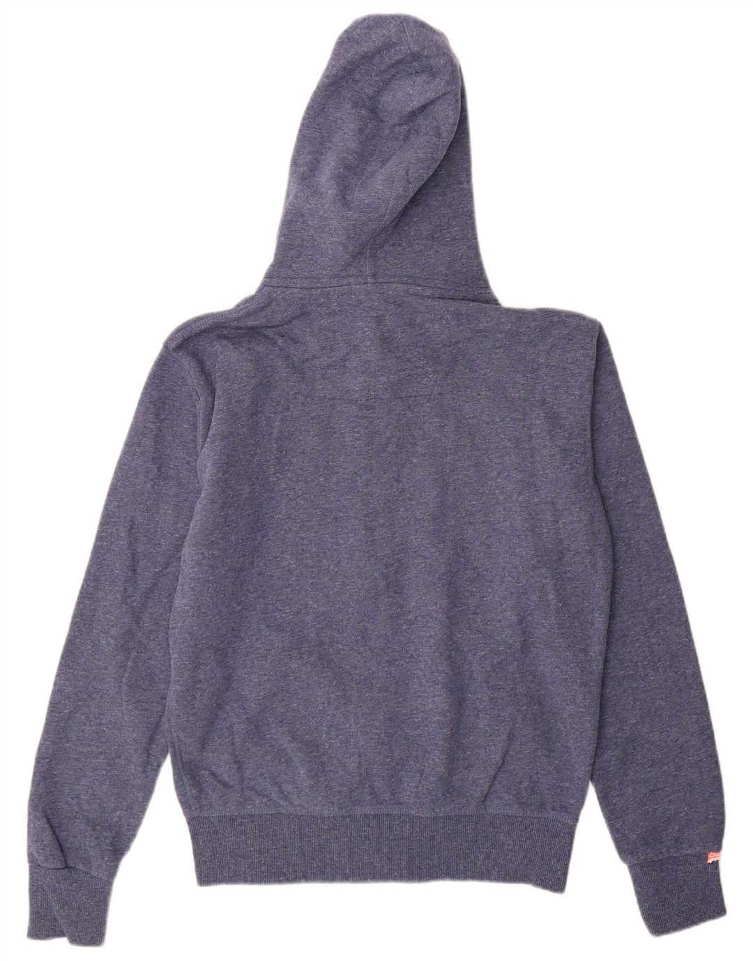 Suéter masculino com capuz e zíper SUPERDRY algodão azul médio