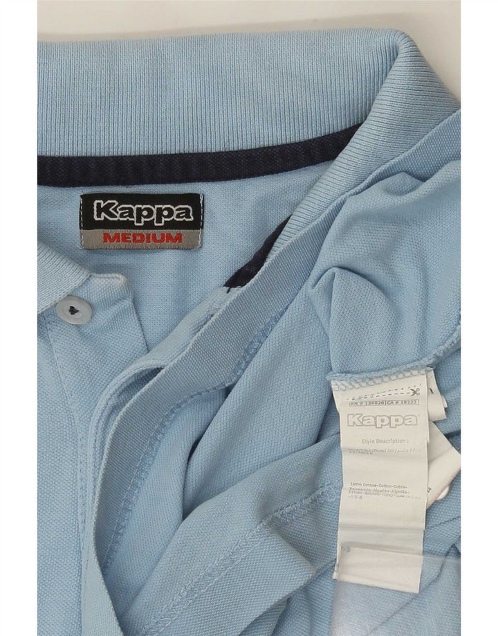 Camisa polo masculina Kappa algodão azul médio