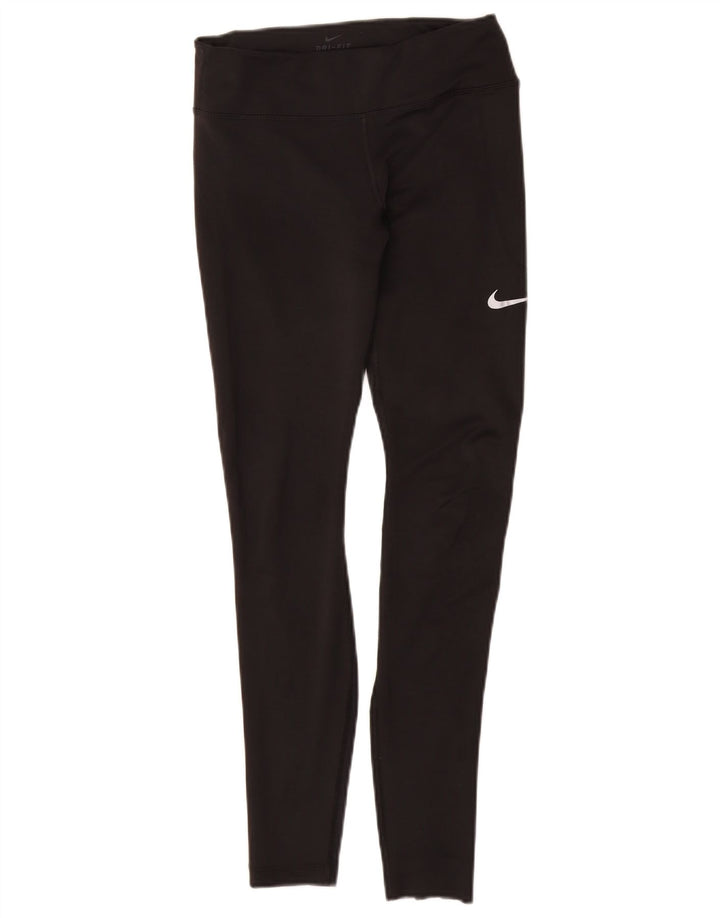 Leggings Nike Dri Fit Femininas UK 8 Pequenas Poliéster Preto