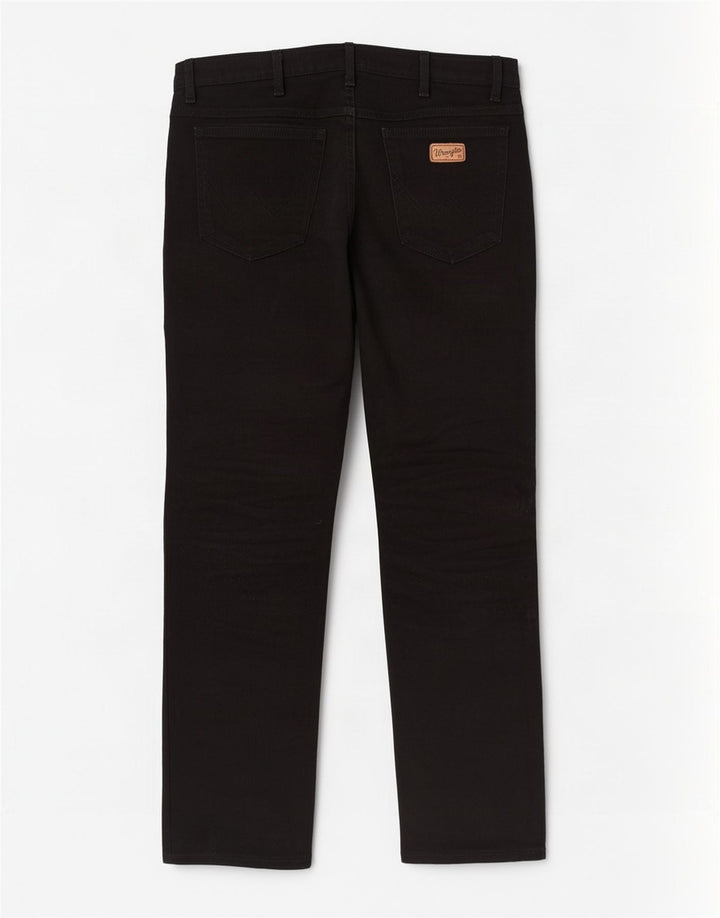 Wrangler Masculino Texas Straight Jeans W33 L34 Algodão Preto