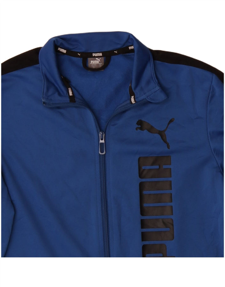 Jaqueta Puma Boys Graphic Tracksuit Top 15-16 Anos Azul Colorblock