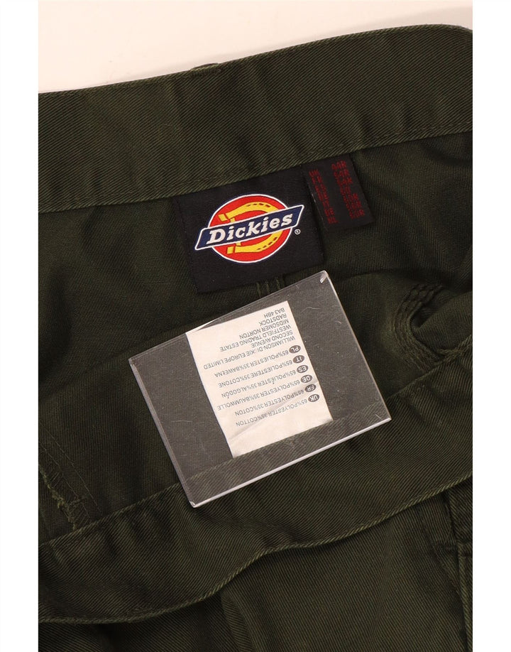 Calças cargo retas masculinas Dickies W44 L31 poliéster verde