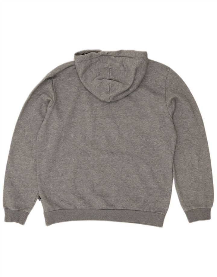 PUMA Mens Graphic Hoodie Jumper Médio Algodão Cinza