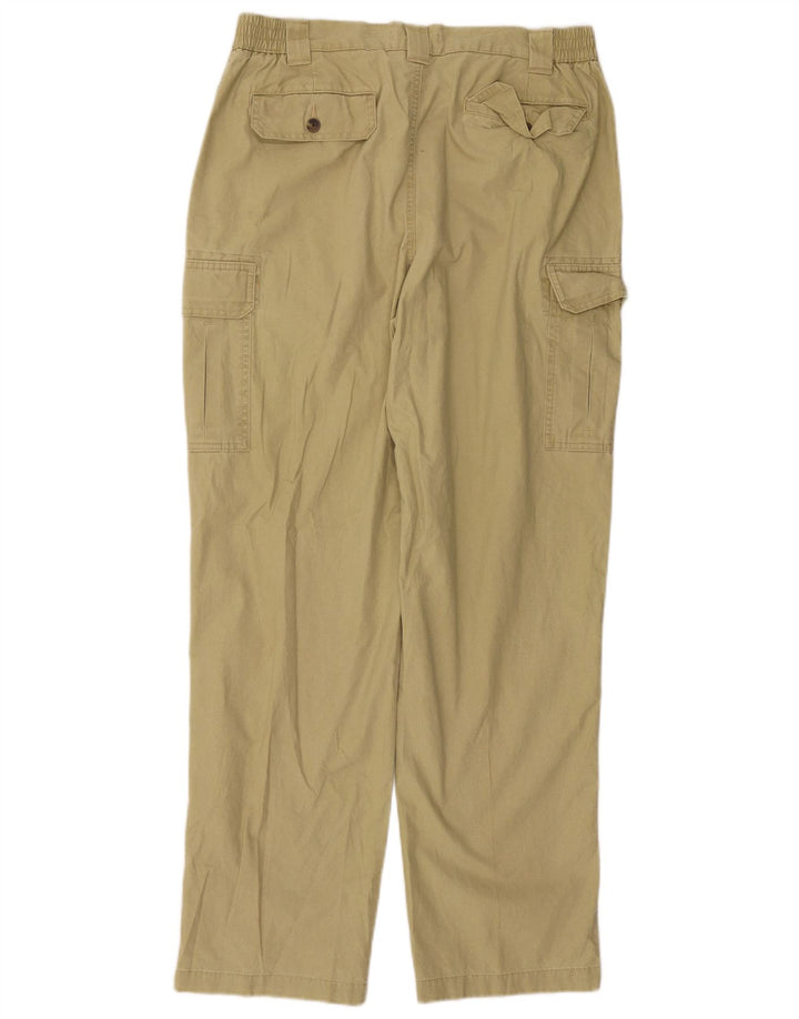 Calça cargo masculina cônica L.L.Bean W34 L32 algodão cáqui