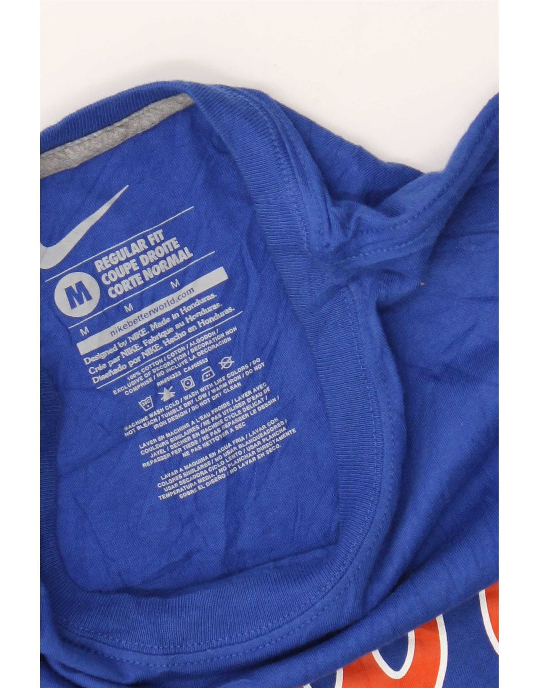 Camiseta masculina Nike Florida Gators Regular Fit gráfica top médio azul algodão