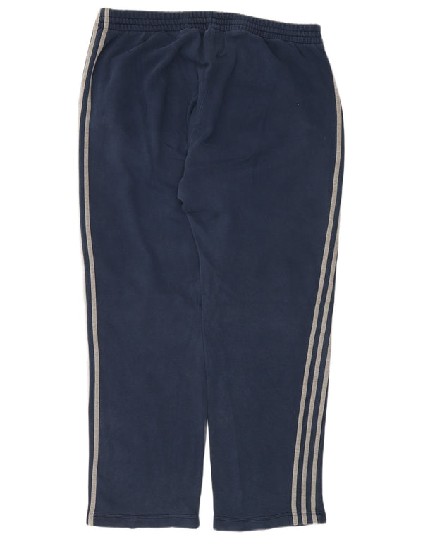 Calças de treino masculinas ADIDAS UK 48/50 XL azul marinho algodão