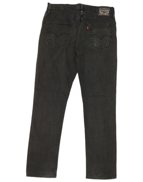 Jeans retos masculinos Levi's W34 L32 algodão preto