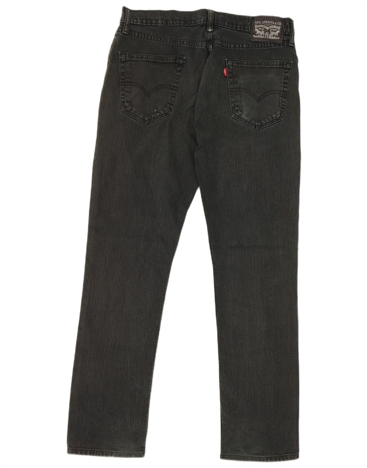 Jeans retos masculinos Levi's W34 L32 algodão preto