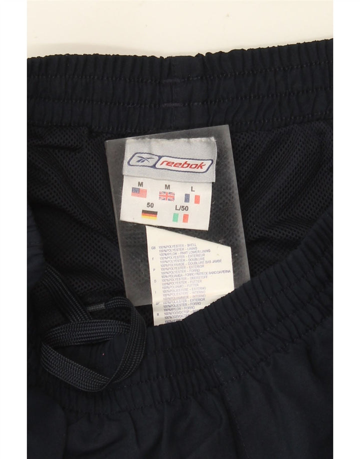 Reebok Mens Calças de treino Joggers Médio Azul Marinho Poliéster