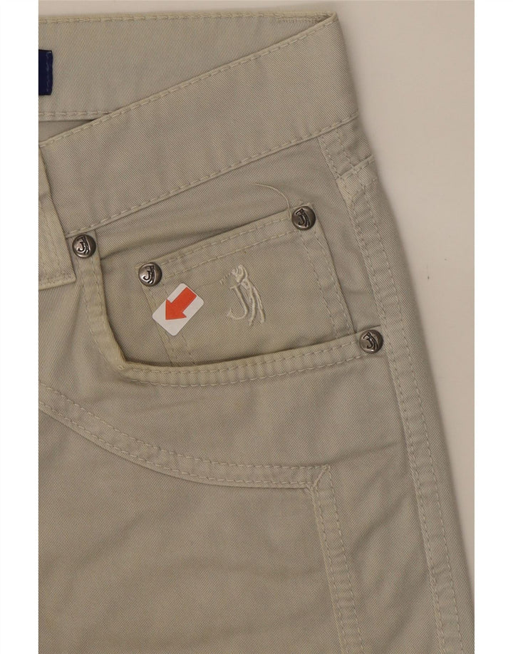 JECKERSON Mens Straight Casual Trousers W31 L33 Beige Cotton Vintage Jeckerson and Second-Hand Jeckerson from Messina Hembry 
