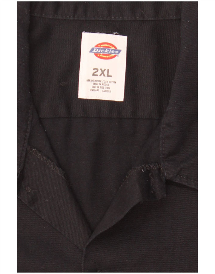 Camisa masculina de manga curta DICKIES 2XL poliéster preto