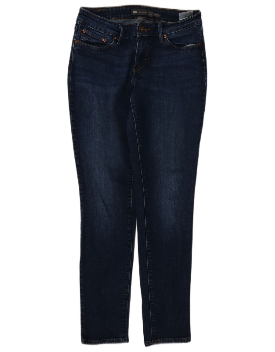 Calça jeans feminina LEVI'S Bold Curve Mid Rise Skinny US 6 Médio W28 L28 Azul