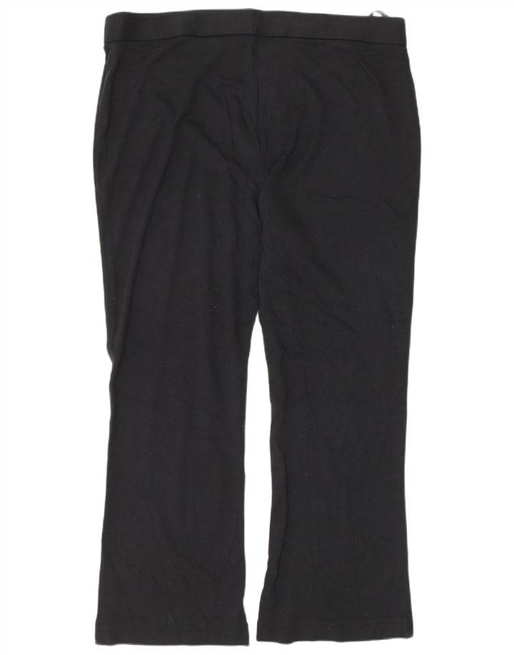 Calça de treino feminina Marks & Spencer UK 20 2XL preta viscose