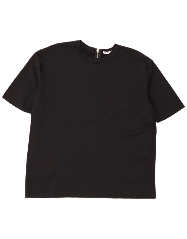 Camiseta feminina Zara UK 16 grande preta