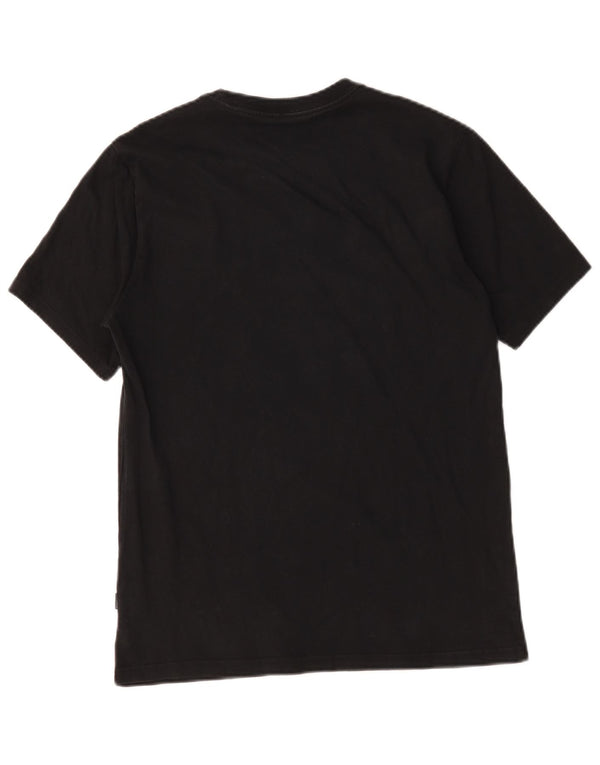 Converse Mens Graphic T-Shirt Top Pequeno Algodão Preto