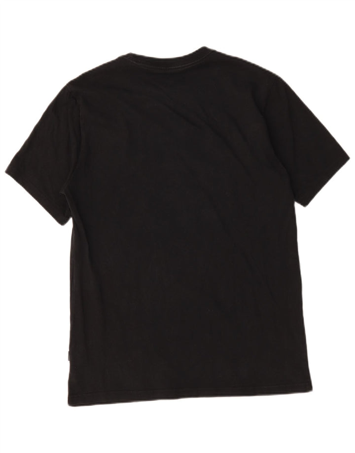 Converse Mens Graphic T-Shirt Top Pequeno Algodão Preto