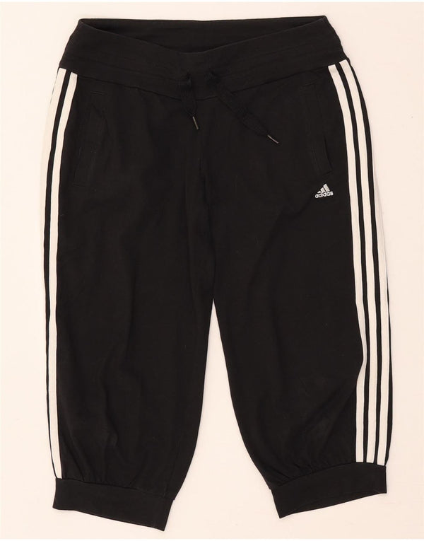 Adidas Womens Climalite Calças de treino Joggers UK 8/10 Pequeno Preto