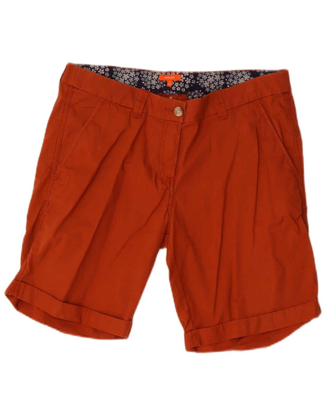 Shorts Chino Femininos White Stuff UK 14 Grande W34 Laranja