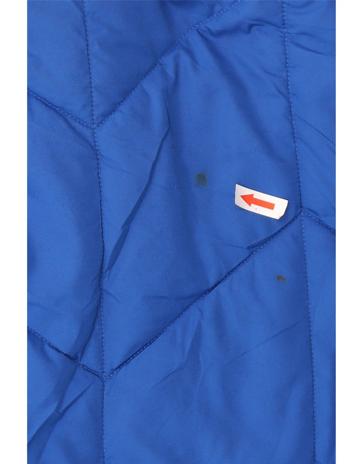 Jaqueta acolchoada feminina Marks & Spencer Reino Unido 12 poliéster azul médio