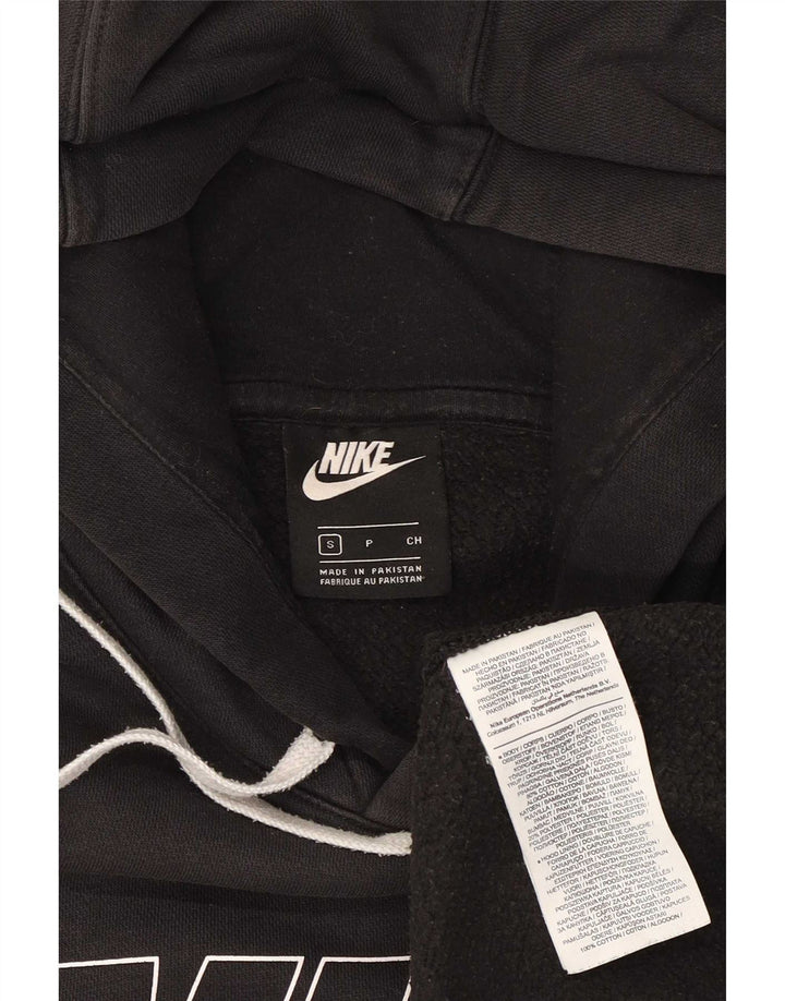 Jumper com capuz gráfico masculino Nike pequeno algodão preto