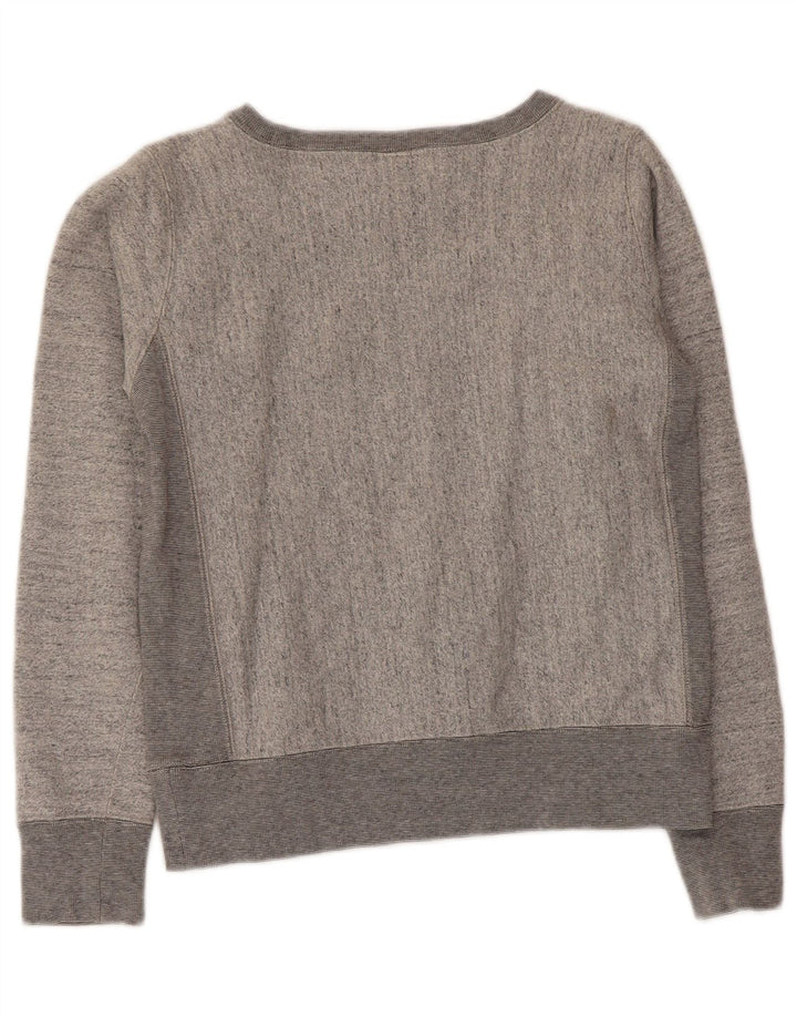 Champion moletom feminino jumper UK 10 pequeno cinza colorblock