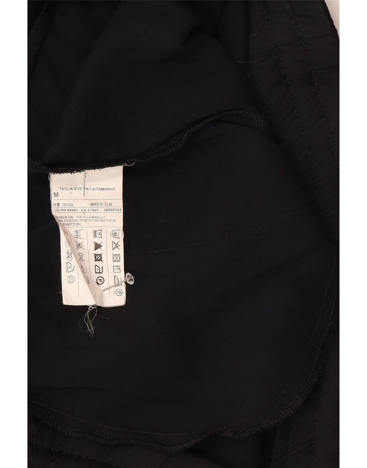 Calça casual regular feminina Benetton médio W30 L27 poliéster preto