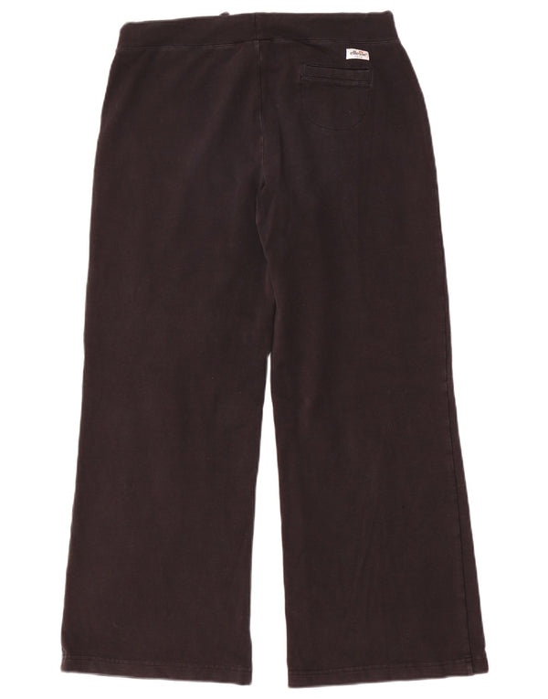 Ellesse Calça feminina de treino com pernas largas Reino Unido 12 algodão preto médio