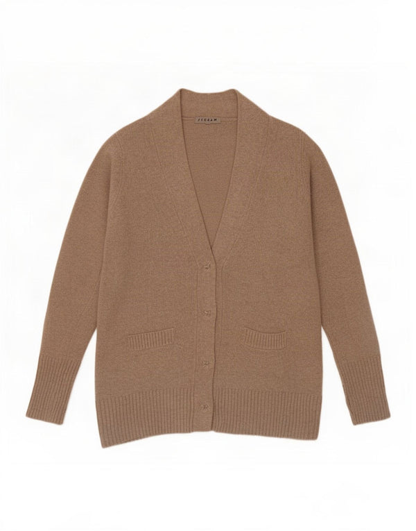Jigsaw Womens Cardigan Sweater UK 14 Medium Beige Wool