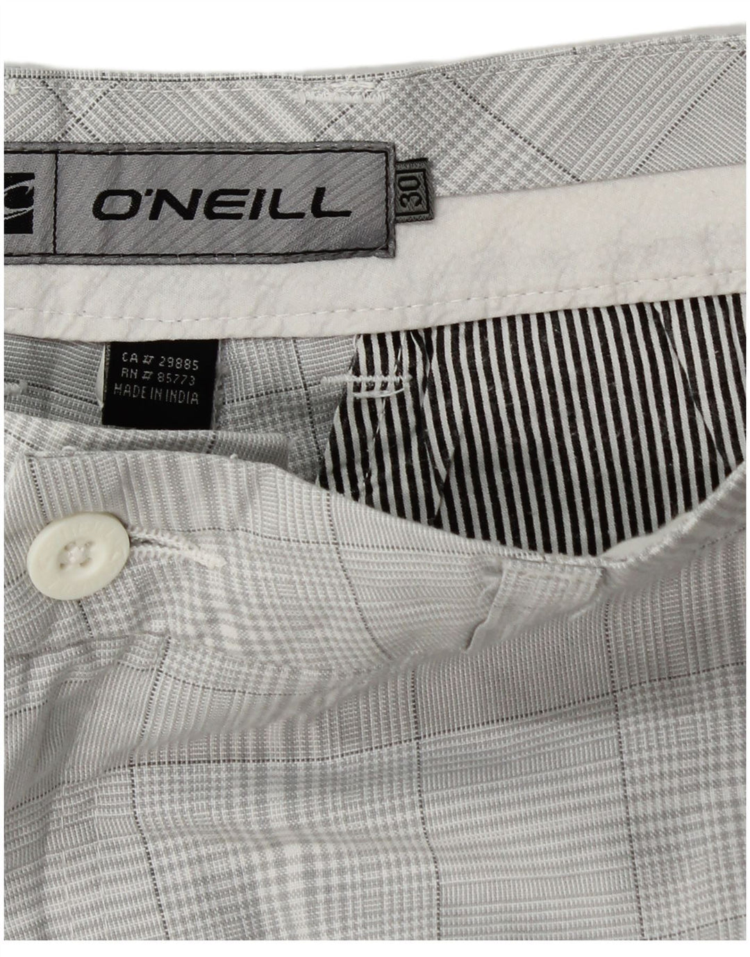 Shorts Chino masculino O'Neill W30 cinza médio Houndstooth