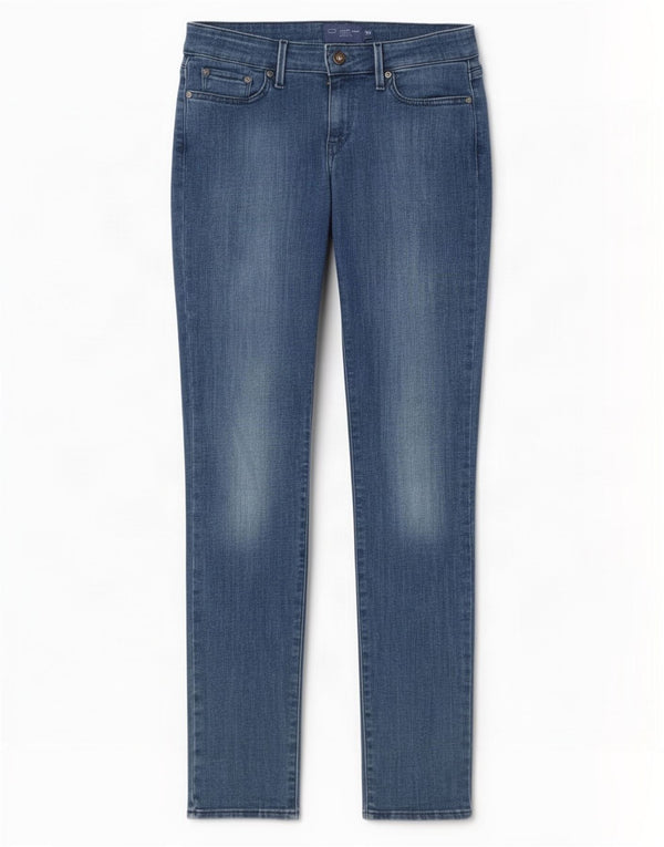 Calça jeans feminina cintura baixa Levi's W27 L34 azul algodão
