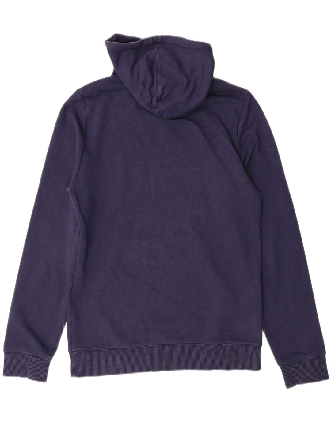 REEBOK Mens Graphic Hoodie Jumper Small Navy Blue Cotton Vintage Reebok and Second-Hand Reebok from Messina Hembry 