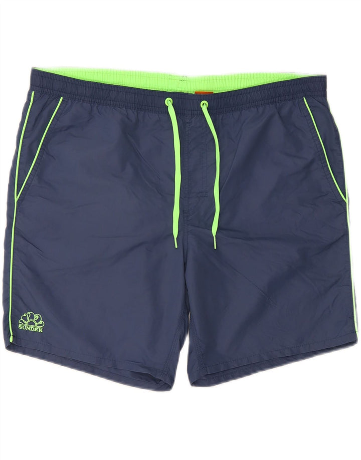 Shorts de natação masculino Sundek grande azul marinho nylon